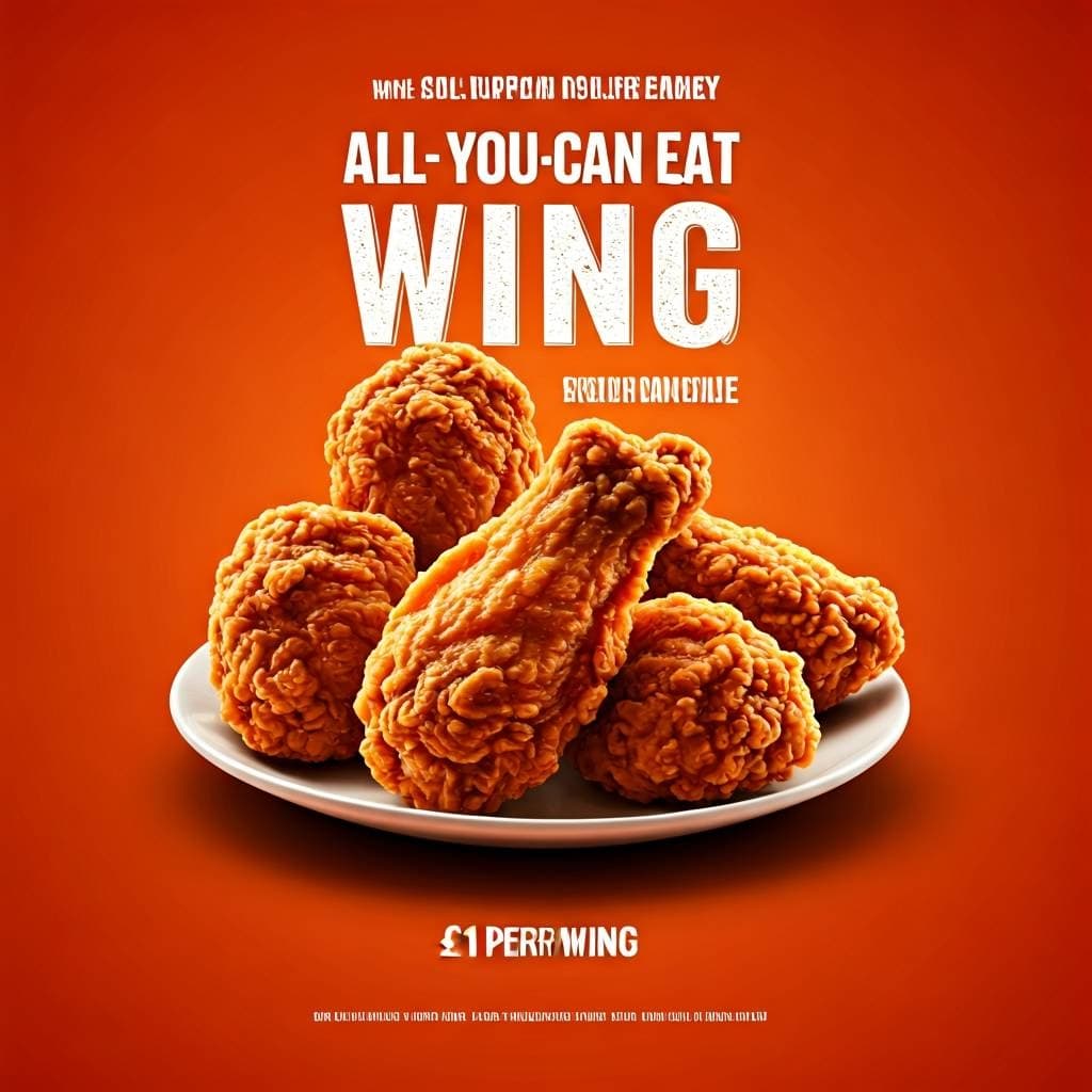 How Many You can Eat?! £1 wings ! 